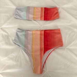 High waisted bikini set